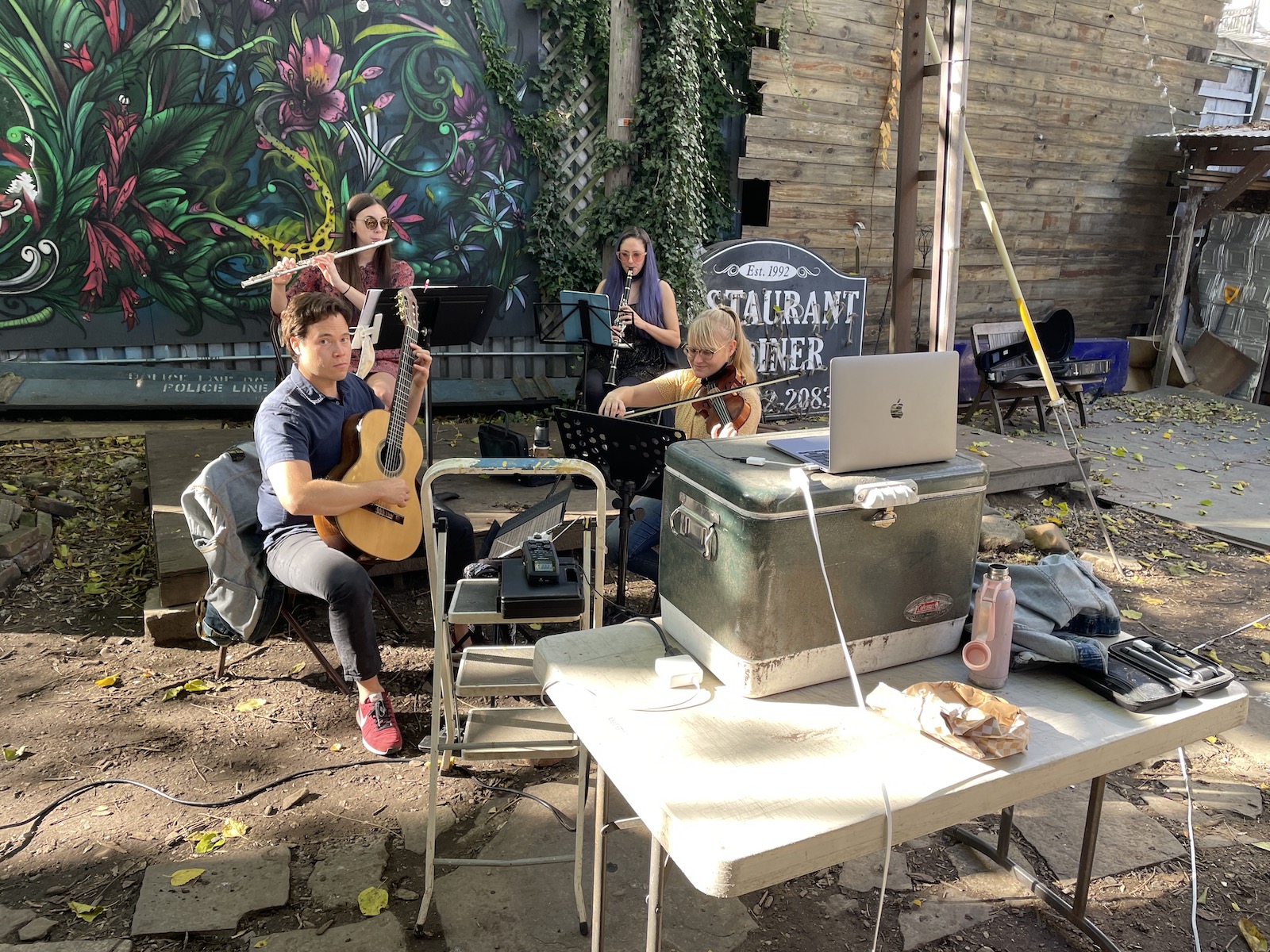 quartet in the backyard